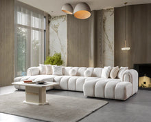 Load image into Gallery viewer, Lis Boucle Double Chaise 147&quot; Sectional (Ivory &amp; Sand)
