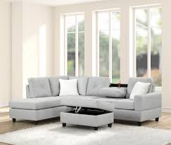 FLOOR MODEL GREY ROCKET SECTIONAL (OTTOMAN NOT INCLU.)