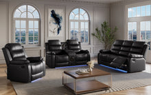 Load image into Gallery viewer, S1887 Marisol Black 2PC Reclining Sofa
