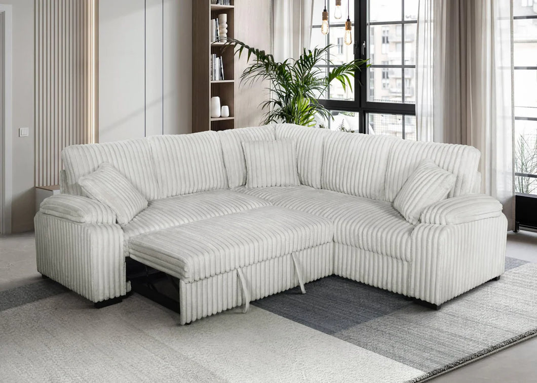 S3662 Neeha Sectional (Beige, Black & White)