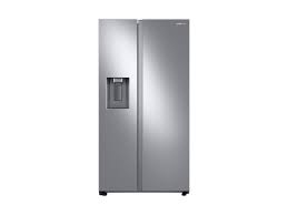 SAMSUNG 36 in. 27.4 cu. ft. Side by Side Refrigerator in Fingerprint-Resistant Stainless Steel, Standard Depth