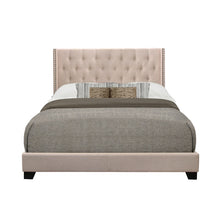 Load image into Gallery viewer, SH215 Beige Upholstered Tufted Fabric Bed Frame
