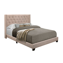 Load image into Gallery viewer, SH215 Beige Upholstered Tufted Fabric Bed Frame
