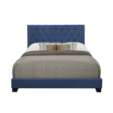 Load image into Gallery viewer, SH215 Blue Upholstered Tufted Fabric Bed Frame
