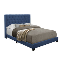 Load image into Gallery viewer, SH215 Blue Upholstered Tufted Fabric Bed Frame
