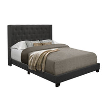 Load image into Gallery viewer, SH215 Dark Grey Upholstered Tufted Fabric Bed Frame
