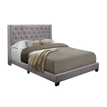 Load image into Gallery viewer, SH215 Grey Upholstered Tufted Fabric Bed Frame
