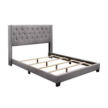 Load image into Gallery viewer, SH215 Grey Upholstered Tufted Fabric Bed Frame
