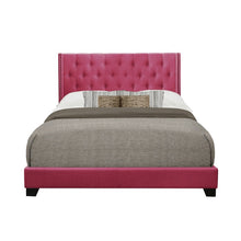 Load image into Gallery viewer, SH215 Pink Upholstered Tufted Fabric Bed Frame
