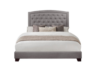 SH275 TUFTED FABRIC NAILHEAD BED FRAME (5 COLORS)