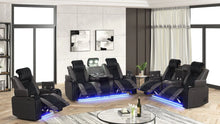 Load image into Gallery viewer, S4225 Lita Reclining Set ( Brown &amp; Black &amp; Grey)
