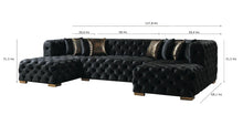 Load image into Gallery viewer, Neva Velvet Double Chaise 138&quot; Sectional (5 Colors)
