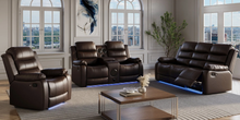 Load image into Gallery viewer, S1887 Marisol  Reclining Set (White &amp; Brown)
