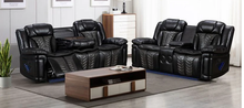 Load image into Gallery viewer, S2024 Prime Time Reclining Set (Black)
