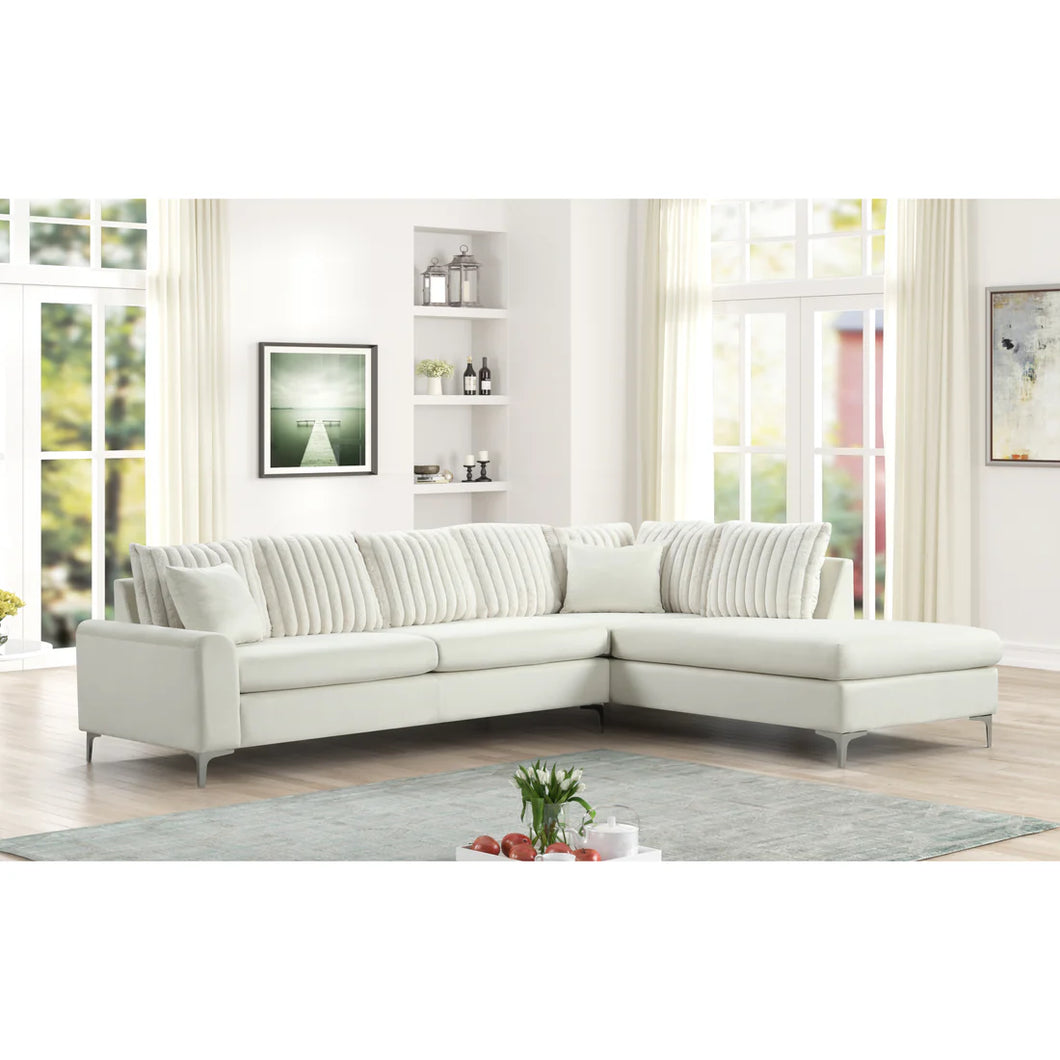 S250 Elina Sectional (Grey & Beige)