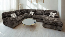 Load image into Gallery viewer, S319 Austin OVERSIZED Sectional (BLUE &amp; CHOCOLATE)
