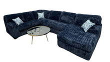 Load image into Gallery viewer, S319 Austin OVERSIZED Sectional (BLUE &amp; CHOCOLATE)
