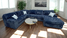 Load image into Gallery viewer, S319 Austin OVERSIZED Sectional (BLUE &amp; CHOCOLATE)
