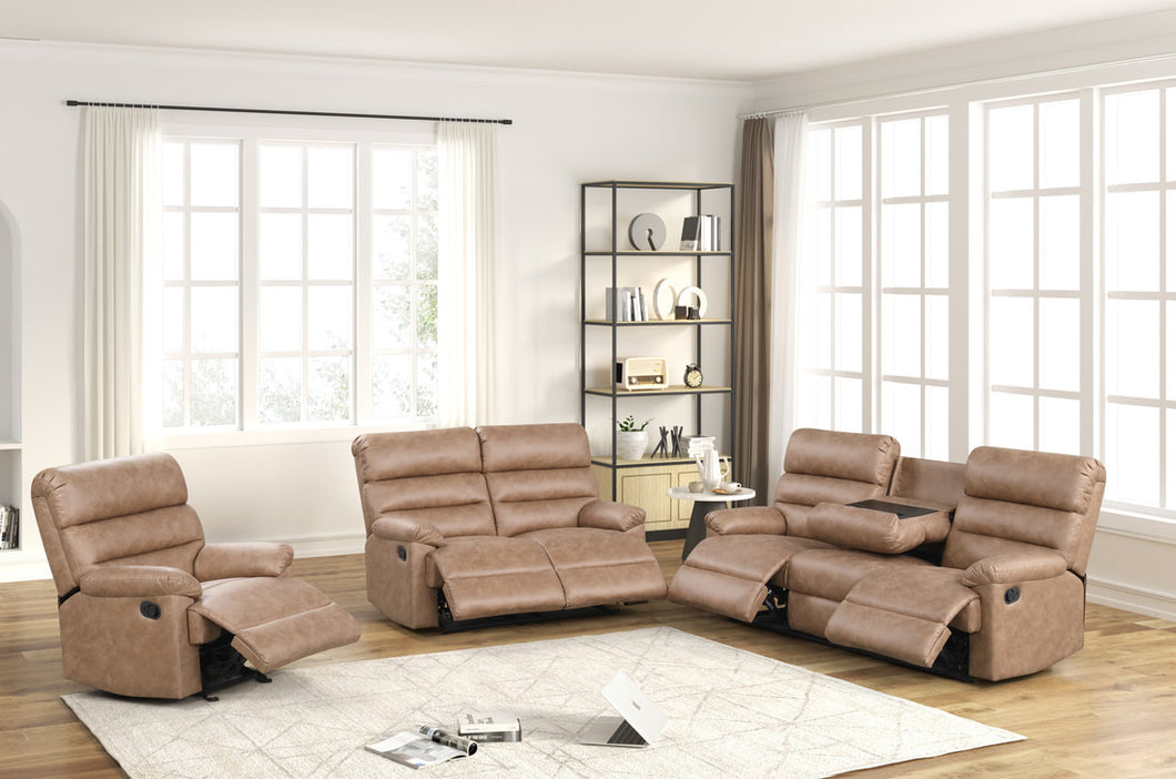 Albert 3PC Reclining Sofa Set Palomino