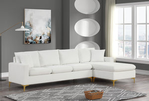 AMBER WHITE FUR SECTIONAL