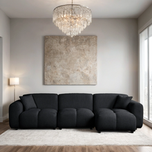 Load image into Gallery viewer, Bella Modern Sectional (Stone, Black &amp; Sand)

