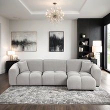 Load image into Gallery viewer, Bella Modern Sectional (Stone, Black &amp; Sand)
