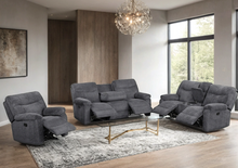 Load image into Gallery viewer, BRAVO - 3pc Reclining Set **NEW ARRIVAL** (Black&amp;Grey&amp;Mocha)
