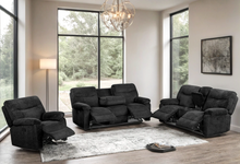 Load image into Gallery viewer, BRAVO - 3pc Reclining Set **NEW ARRIVAL** (Black&amp;Grey&amp;Mocha)
