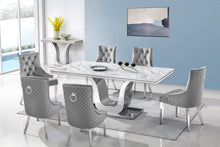 Load image into Gallery viewer, YASMINE 7PC MARBLE DINING SET (2 COLORS)
