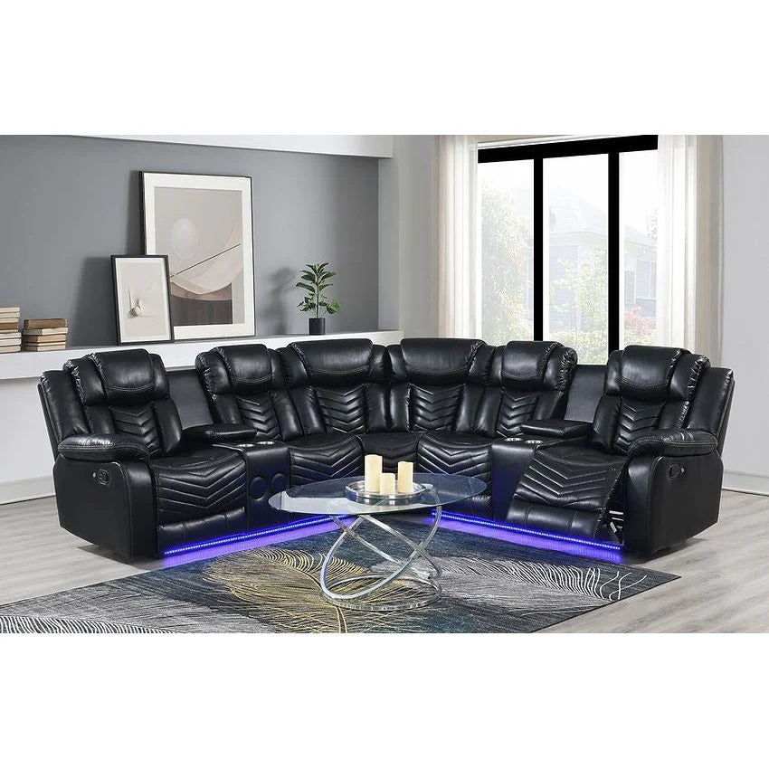 S2021 Lucky Charm Reclining Sectional (4 colors)