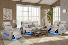 Load image into Gallery viewer, DUBAI 3PC Sand Power Reclining Set (Sand&amp; Black)

