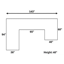 Load image into Gallery viewer, S319 Austin OVERSIZED Sectional (BLUE &amp; CHOCOLATE)
