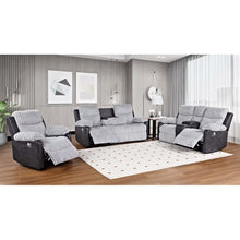 Load image into Gallery viewer, S6050 Lexy Reclining Set (Black Two Tone &amp; Grey Two Tone)
