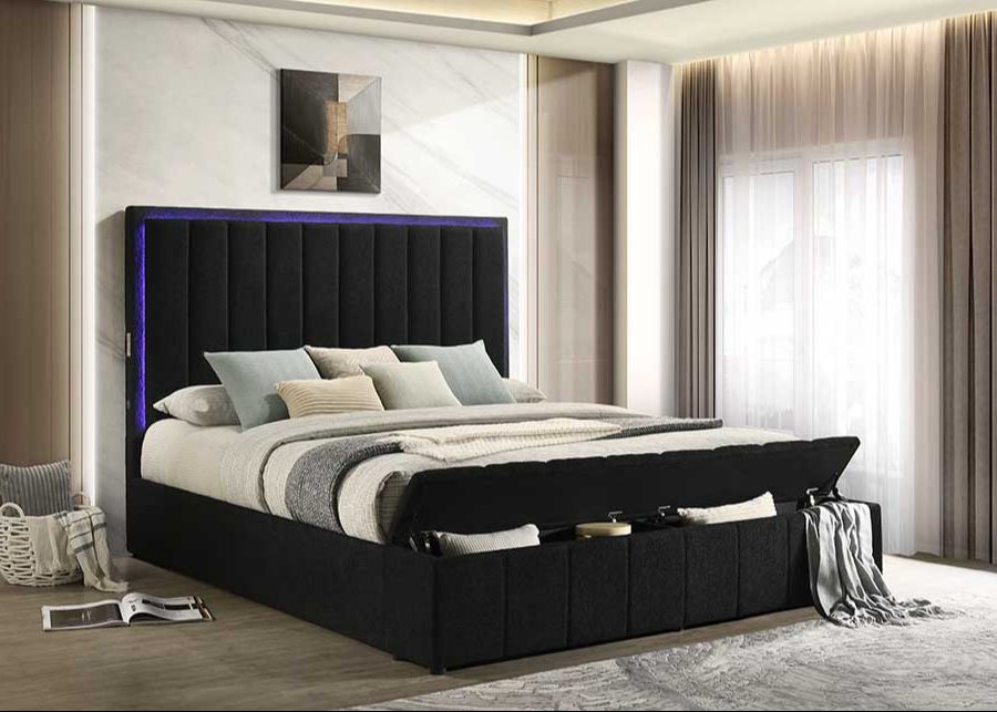 Florence Black Platform Bed – Mattress Shack