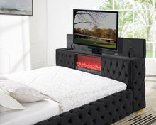 Load image into Gallery viewer, Future Black Platform Queen Bed
