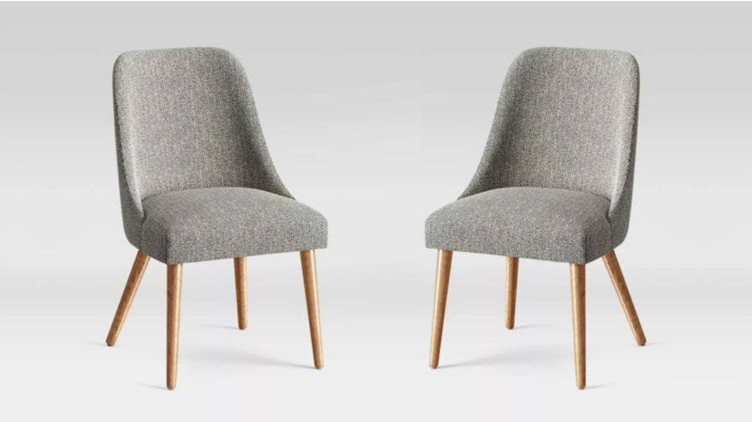 LIQUIDATION GREY DISTRESSED ACCENT PAIR OF CHAIRS