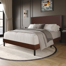 Load image into Gallery viewer, HH100 Platform Bed - Twin, Full, Queen, King (White, Black &amp; Brown)
