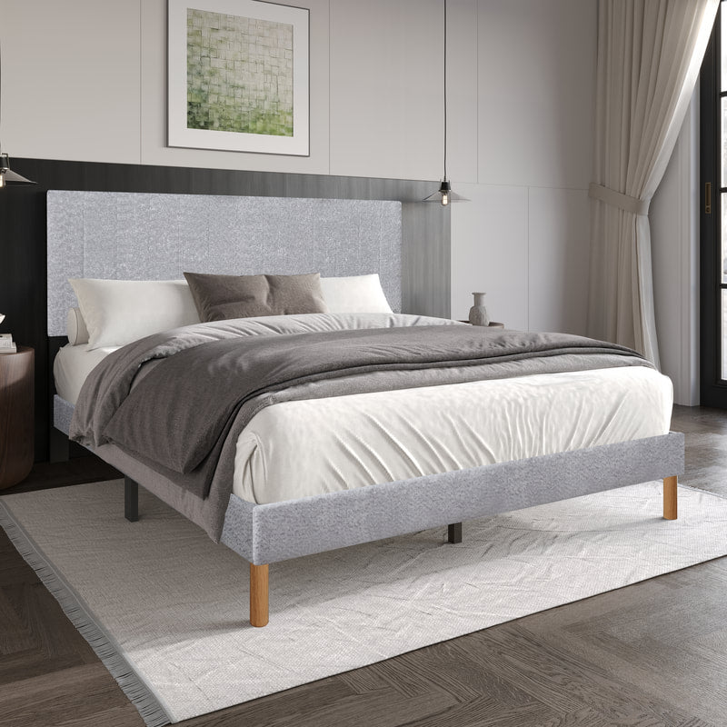 HH200 Platform Bed - Twin, Full, Queen, King (White, Black Grey)