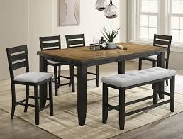 BARDSTOWN WHEAT CHARCOAL COUNTER HEIGHT 5PC DINING TABLE SET