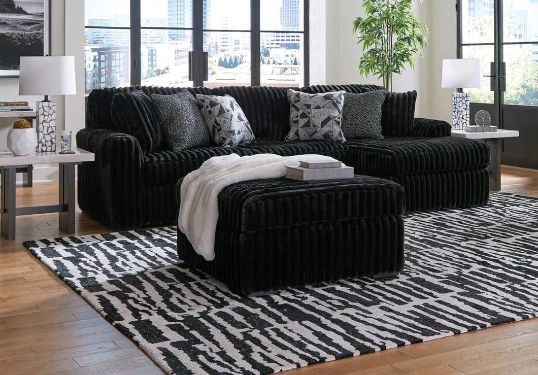 Ashley 981 2PC Sectional (Chocolate & Black)