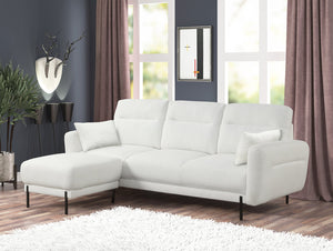 LILY FUR WHITE SECTIONAL