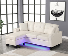 Load image into Gallery viewer, MESSI LEATHER LED REVERSIBLE SECTIONAL (2 COLORS)
