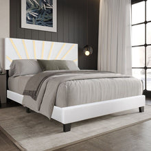 Load image into Gallery viewer, Nico Black/White Platform - Queen, King Bed
