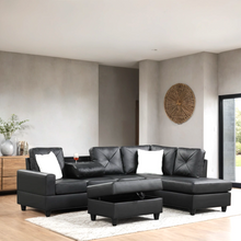 Load image into Gallery viewer, Rocket Reversible Sectional ( White &amp; Black &amp; Charcoal &amp; Grey &amp; Light Grey )
