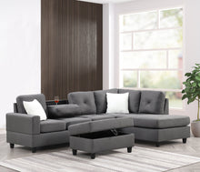 Load image into Gallery viewer, Rocket Reversible Sectional ( White &amp; Black &amp; Charcoal &amp; Grey &amp; Light Grey )
