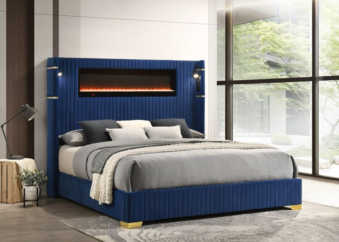 Romance2 Blue Platform Bed – Mattress Shack