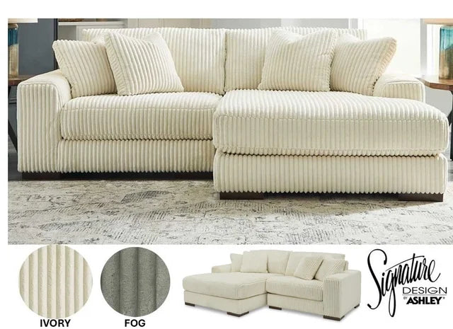 Ashley 211 - 2PC Sectional (Grey & Beige) (RAF/LAF)