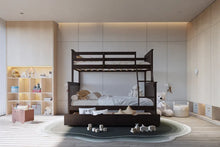 Load image into Gallery viewer, BB20 Espresso Twin/Full Bunk Bed w/Twin Trundle

