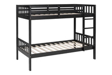 Load image into Gallery viewer, BB12 Twin/Twin Black Bunk Bed
