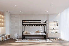 Load image into Gallery viewer, BB12 Twin/Twin Black Bunk Bed

